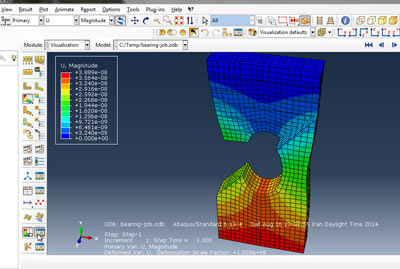آموزش شبیه سازی فشار غیر یکنواخت روی یاتاقان در نرم افزار آباکوس abaqus